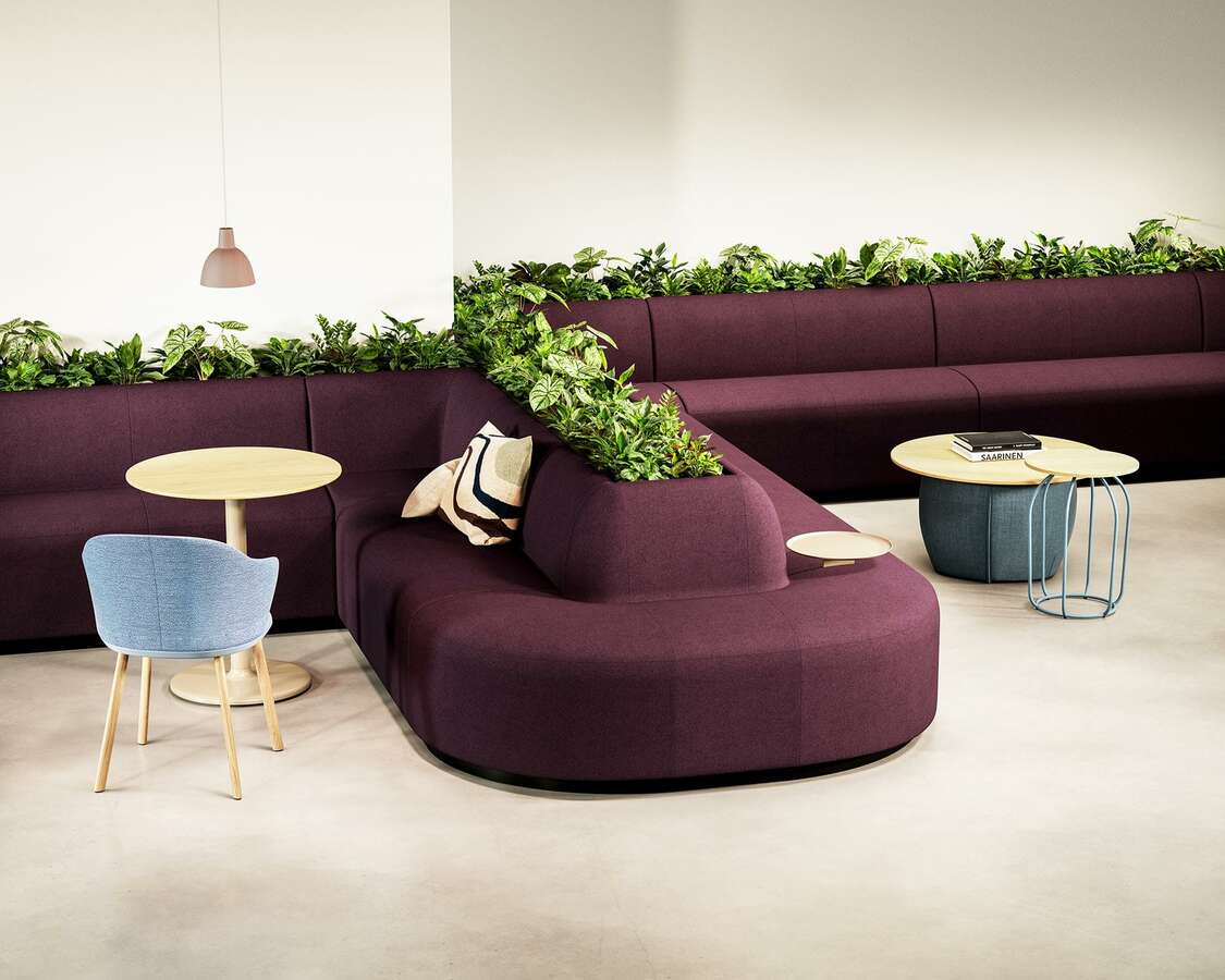 Stylex, Seating, Luna is banquette seating specified by the inch, allowing for symmetry and fit in even the most unusually