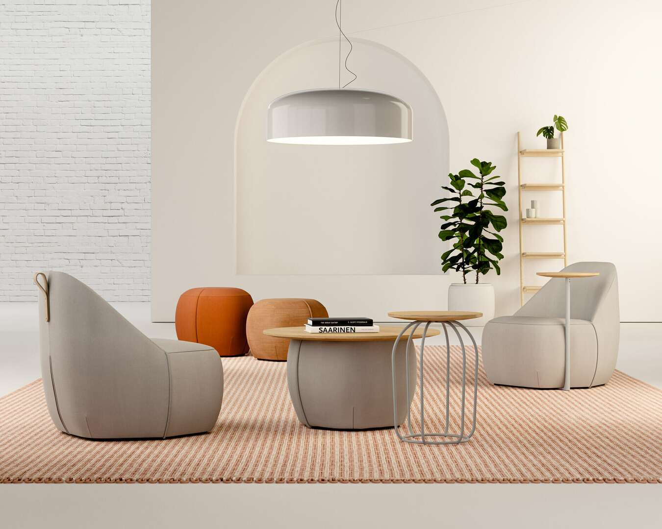 Stylex, A collection of upholstered sofas, benches, poufs, and lounge chairs, Dau offers every element designers need to